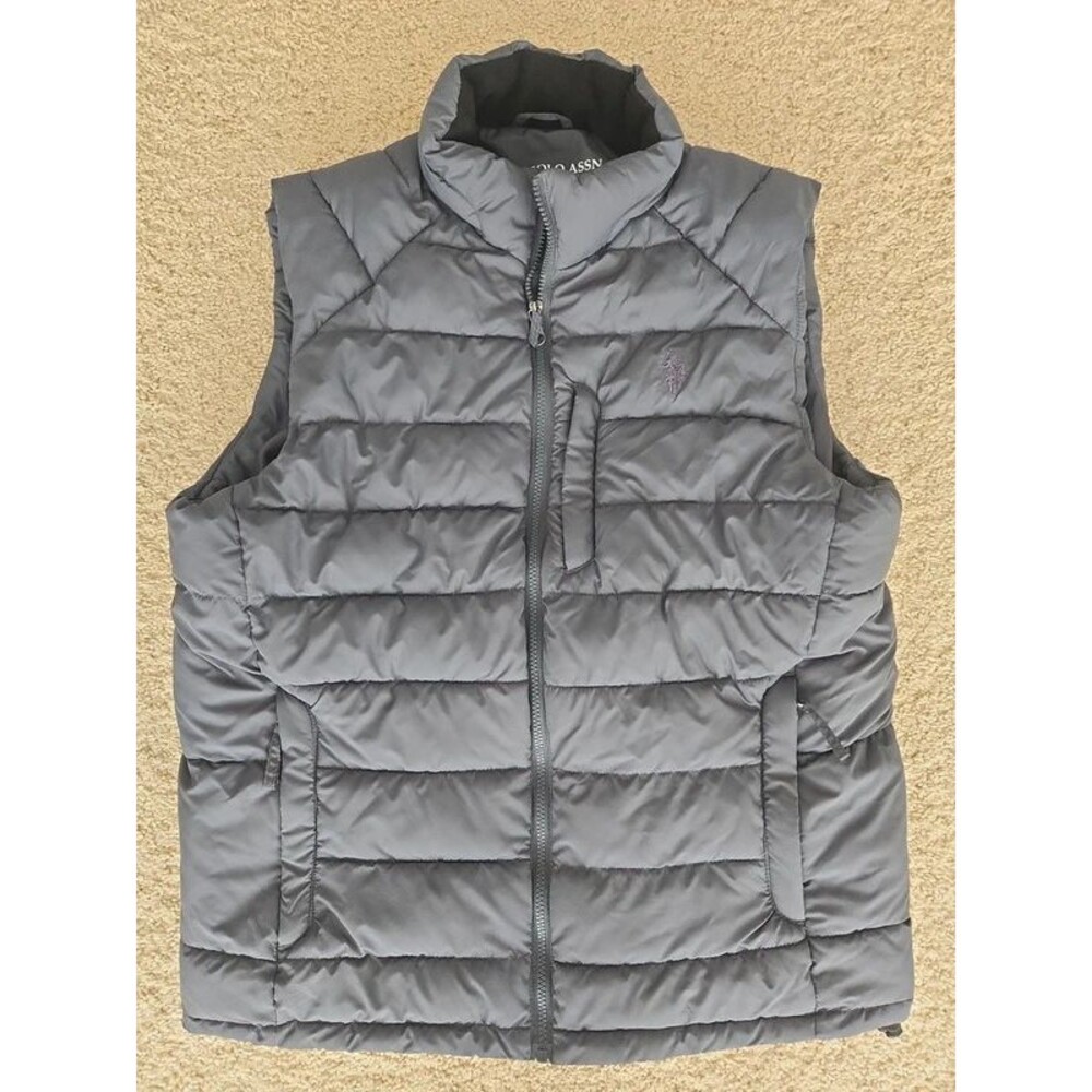 U.S. Polo Assn Dark Grey Puffer Vest Fall